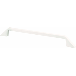 Berenson Art Tech Collection, Right 192mm Center to Center White Cabinet Pull, Contemporary Zinc Material, Perfect for Modern Design