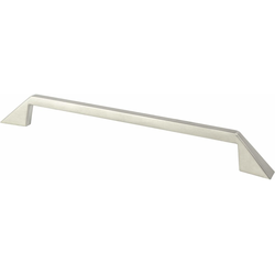 Berenson Art Tech Collection, Right 192mm Center to Center Brushed Nickel Cabinet Pull, Contemporary Style, Zinc Material