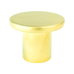 Berenson Art Tech Disc Collection, 1-3/32 Inch Diameter Contemporary Zinc Cabinet Knob in Soft Gold Finish