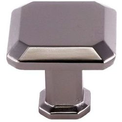 1 Inch Diameter Contemporary Collection Square Cabinet Knob, Dark Pewter