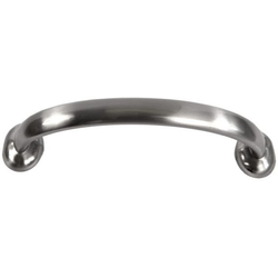 3-3/4 Inch Center to Center Modern Collection Deco Cabinet Pull, Satin Nickel