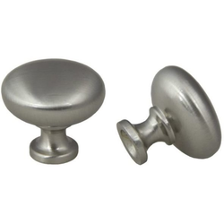 1-1/4 Inch Diameter Modern Collection Mushroom Cabinet Knob, Satin Nickel