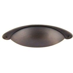 3 Inch Center to Center Cup Pull Collection Hooded Shaker Cabinet Pull, Oil Rubbed Bronze