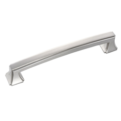 Bridges 5-1/16 Inch Center to Center Satin Nickel Cabinet Pull
