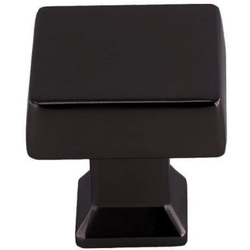1-1/4 Inch Diameter Contemporary Collection Square Cabinet Knob, Matte Black