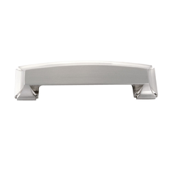 Bridges 3-3/4 Inch Center to Center Satin Nickel Cabinet Cup Pull