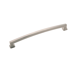 Bridges Pull 8-13/16 inch Center to Center Satin Nickel