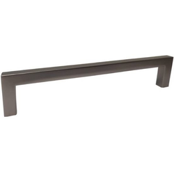 6-3/10 Inch Center to Center Modern Square Pull Collection Cabinet Pull, Dark Pewter