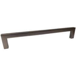 7-1/2 Inch Center to Center Modern Square Pull Collection Cabinet Pull, Dark Pewter