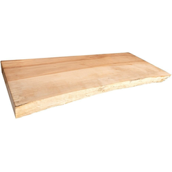 30 Inch Width Live Edge Floating Shelf, Maple