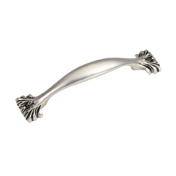 Ithica 3-3/4 Inch Center to Center Satin Antique Silver Cabinet Pull