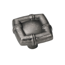 Bamboo 1-1/4 Inch Diameter Black Nickel Vibed Cabinet Knob