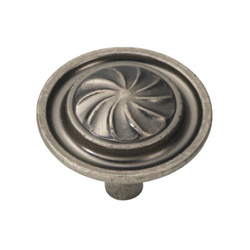 Roma 1-1/4 Inch Diameter Black Nickel Vibed Cabinet Knob