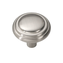 Bel Aire 1-1/8 Inch Diameter Satin Nickel Cabinet Knob