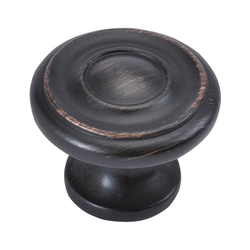 Cottage 1-1/4 Inch Diameter Vintage Bronze Cabinet Knob