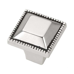 Altair 1 Inch Diameter Satin Antique Silver Cabinet Knob