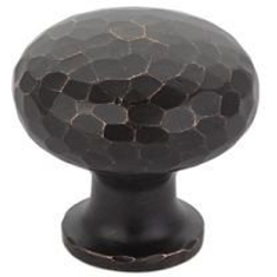 1-3/4 Inch Diameter Round Dimpled Cabinet Knob, Oil Rubbed Bronze