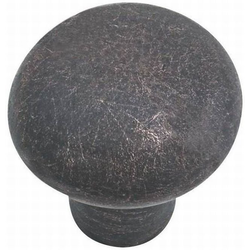 1 Inch Diameter Bronze Round Cabinet Knob, Medium Bronze