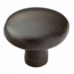 1-1/4 Inch Diameter Bronze Round Cabinet Knob, Medium Bronze