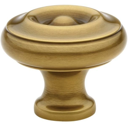 1-1/4 Inch Diameter Waverly Cabinet Knob, French Antique Brass