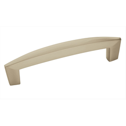 Clearance Sale, Creased Bow 3-3/4 Inch Center to Center Satin Nickel Cabinet Pull