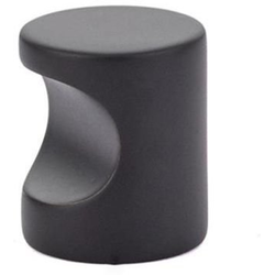 Emtek 86150US19, 7/8 Inch Diameter Small Modern Finger Cabinet Pull, Flat Black