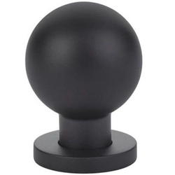 1-1/8 Inch Diameter Modern Globe Cabinet Knob, Flat Black