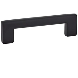 4 Inch Center To Center Trail Cabinet Pull, Flat Black