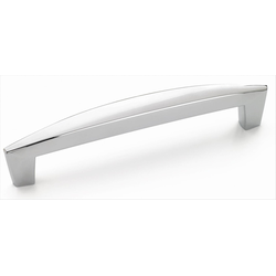 Clearance Sale, Creased Bow 5-1/16 Inch Center to Center Polished Chrome Cabinet Pull
