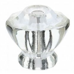 1-1/2 Inch Diameter Clear Cabinet Knob, Clear