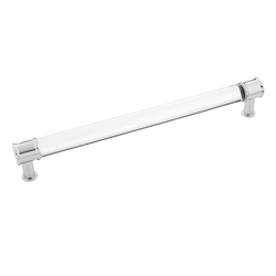 Midway Pull 8-13/16 inch Center to Center Crysacrylic with Chrome