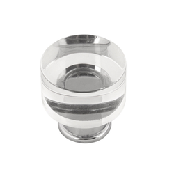 Midway Knob 1-1/4 inch Diameter Crysacrylic with Satin Nickel
