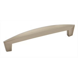 Clearance Sale, Creased Bow 5-1/16 Inch Center to Center Satin Nickel Cabinet Pull