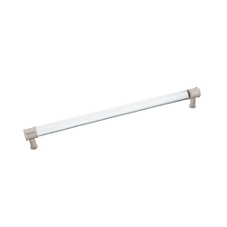Midway Pull 12 inch Center to Center Crysacrylic with Satin Nickel