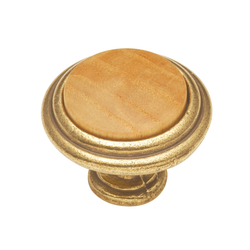 Woodgrain Knob 1-1/4 inch Diameter Oak
