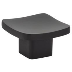 1-1/4 Inch Diameter Basin Cabinet Knob, Flat Black