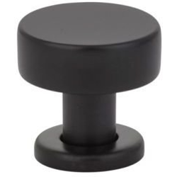 1-1/4 Inch Diameter Cadet Cabinet Knob, Flat Black