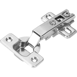 4.5 x 2.5 Inch Slide-On Full Overlay 105 Degree Frameless Hinge, Polished Nickel