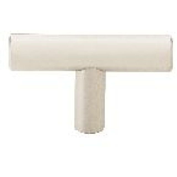 2 Inch Diameter Brass Bar Cabinet Knob, Satin Nickel
