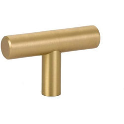 2 Inch Diameter Brass Bar Cabinet Knob, Satin Brass