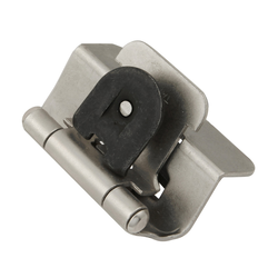 1/2 Inch Overlay Double Demountable Hinge, Pair, Satin Nickel