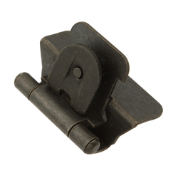 1/4 Inch Overlay Double Demountable Hinge, Pair, Black Iron