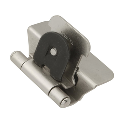 1/4 Inch Overlay Double Demountable Hinge, Pair, Satin Nickel