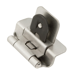 3/8 Inch Inset Double Demountable Hinge, Pair, Satin Nickel