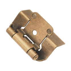 Full Wrap 1/2 inch Overlay Hinge Pair Antique Brass