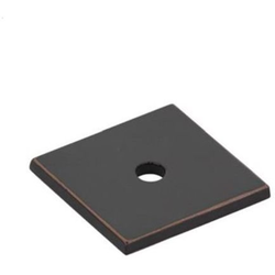 Art Deco Square Backplate for Cabinet Knob, Oil Rubbed Bronze