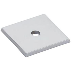 Art Deco Square Backplate for Cabinet Knob, Polished Chrome
