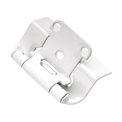 Full Wrap 1/2 inch Overlay Hinge Pair White Powder Coat