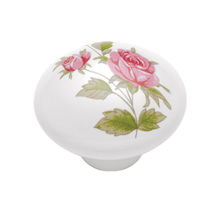 English Cozy Knob 1-3/8 inch Diameter Pink Rose