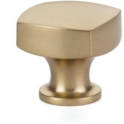 1-1/4 Inch Diameter Freestone Cabinet Knob, Satin Brass